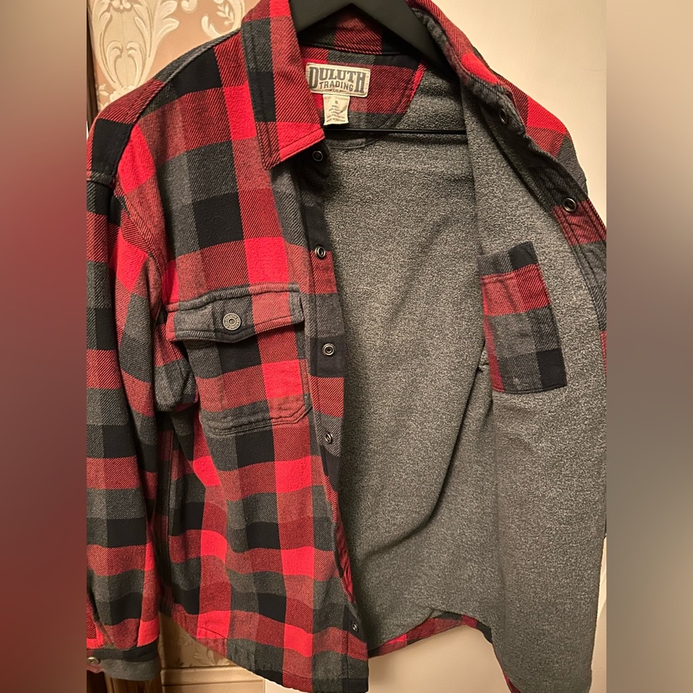 Duluth trading Company heavy shirt jac fleece lined